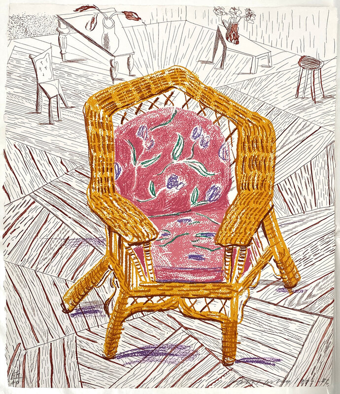 David Hockney, ‘Number One Chair, from Moving Focus’, 1985-1986, Print, Lithograph and etching, Leslie Sacks Gallery