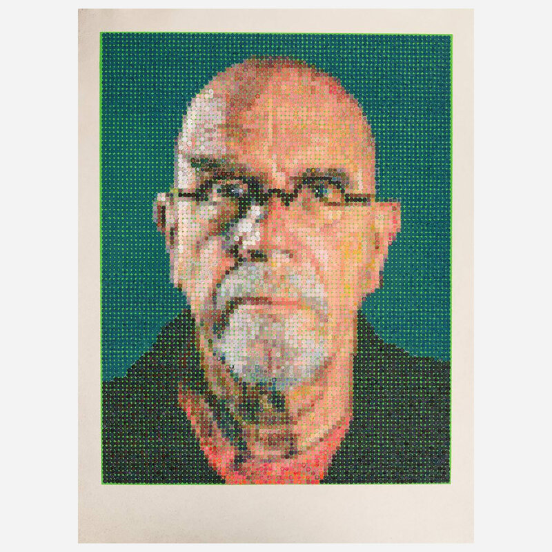 Chuck Close, ‘Self-Portrait’, 2016, Print, Multiples made using felt stamps to hand apply oil paints on a silkscreen ground, Artsy x Rago/Wright