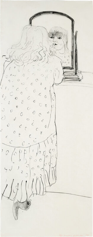 David Hockney, ‘Ann Putting on Lipstick (Gemini G.E.L. 829, M.C.A.T. 217)’, 1979, Print, Lithograph, on Japanese Okawara paper, the full sheet., Phillips