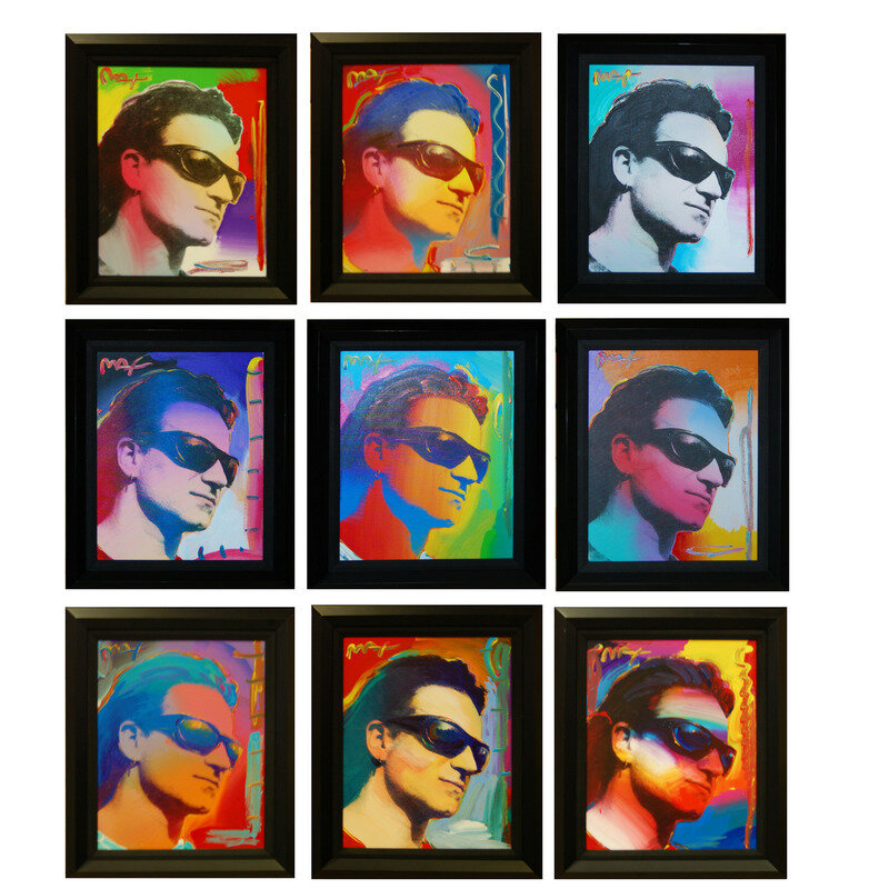 Peter Max, ‘Bono (Set of 9)’, 2003, Painting, Acrylic on printed canvas, Baterbys
