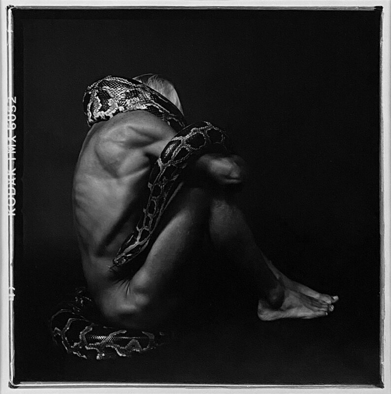 Chuck Pearson, ‘Man with Snake’, n.d., Photography, Gelatin silver print, CLAMP