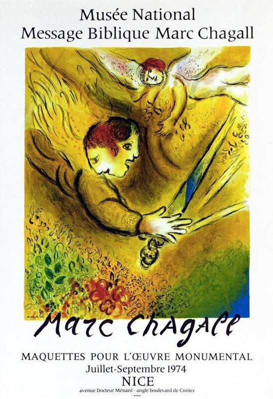 Marc Chagall, ‘L’Ange du Jugement’, 1974, Posters, Original lithographed poster, Galerie Bordas