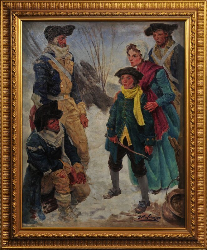 Edmund Franklin Ward, ‘Colonial Soldiers at Valley Forge’, Painting, Oil on Canvas, The Illustrated Gallery