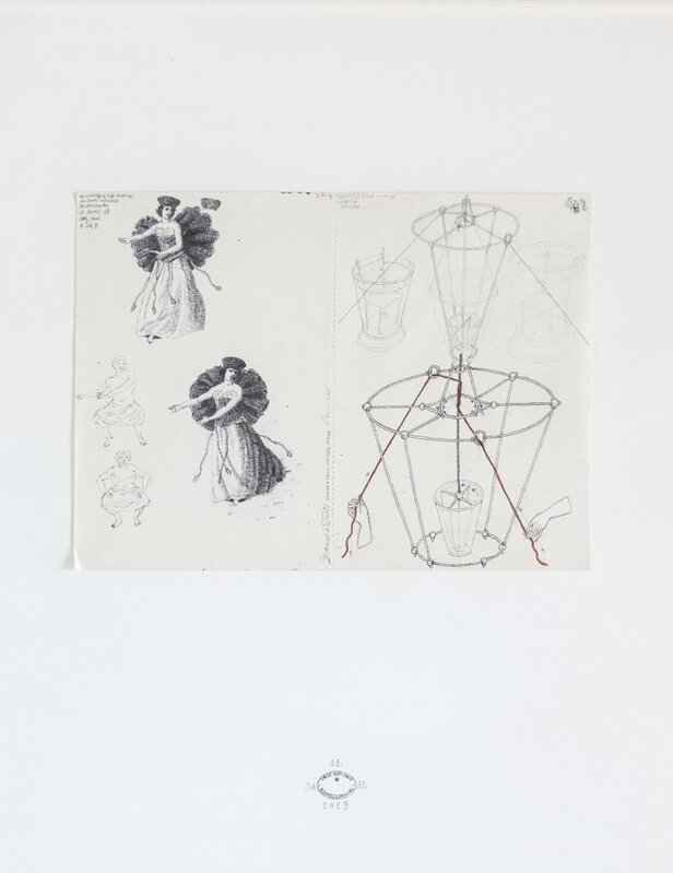 José Antonio Suárez Londoño, ‘Dibujo’, 2019, Drawing, Collage or other Work on Paper, Mixed technique on paper, wooden frame, GALLERIA CONTINUA