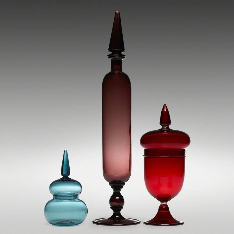 Paolo Venini, ‘Apothecary vessels, set of three’, 1959, Design/Decorative Art, Transparent glass, Rago/Wright/LAMA/Toomey & Co.