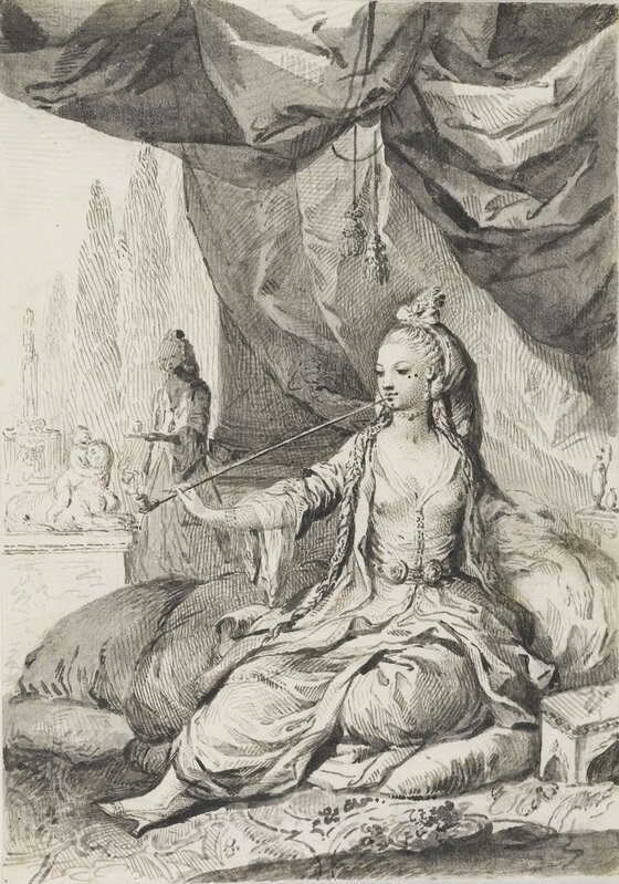 José Camarón Boronat, ‘An Algerian Woman’, 1771-80 , Drawing, Collage or other Work on Paper, Drawing, British Museum