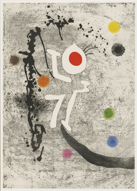 Joan Miró, ‘Joan Miró. Gravats 5 Poemes. Joan Salvat-Papasseit’, 1974, Print, The complete set of five etchings and aquatint in colours with embossing on Arches wove paper, Christie's
