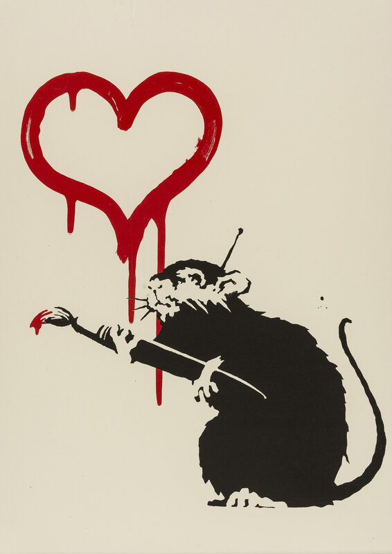 Banksy, ‘Love Rat’, 2004, Print, Screenprint in colours, Forum Auctions