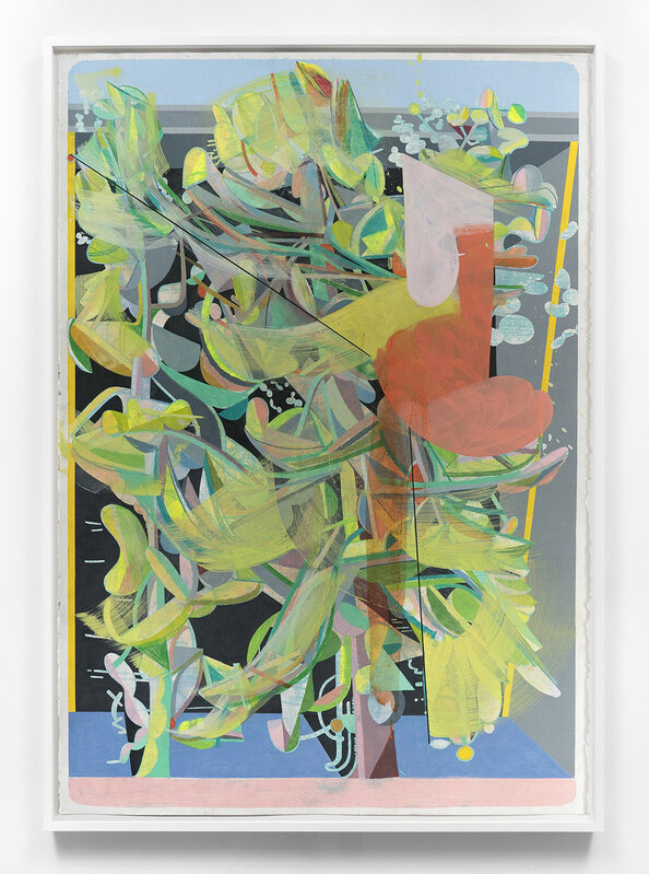 Andrew Holmquist, ‘Tree 3’, 2019, Drawing, Collage or other Work on Paper, Trace monotype, colored pencil, wax pastel, spray paint, oil, and collage on paper, Carrie Secrist Gallery