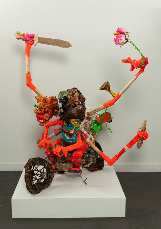 Ushio Shinohara 篠原 有司男, ‘Ashura’, 2014, Sculpture, Cardboard, acrylic paint, metal, wire, polyester resin, Deborah Colton Gallery