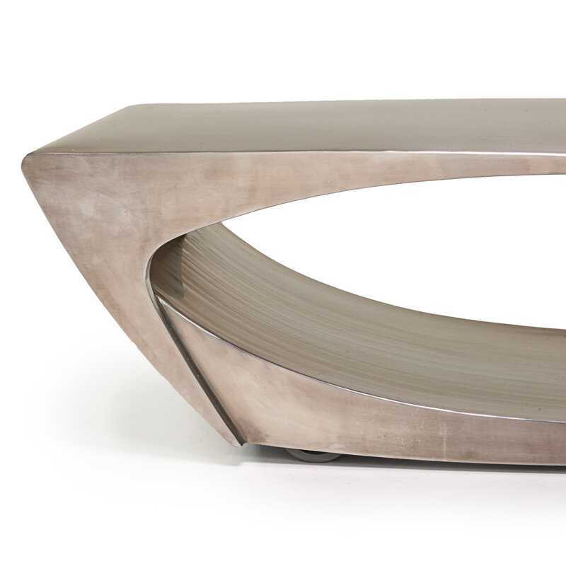 Jonathan Singleton, ‘Unflat Coffee Table, Spain’, 1990s, Design/Decorative Art, Stainless steel, Rago/Wright/LAMA/Toomey & Co.