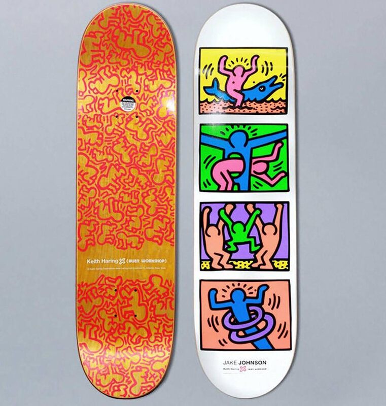 Keith Haring, ‘Keith Haring Retrospect Skateboard Deck ’, 2013, Ephemera or Merchandise, Silkscreen on maple wood skate deck, Lot 180 Gallery
