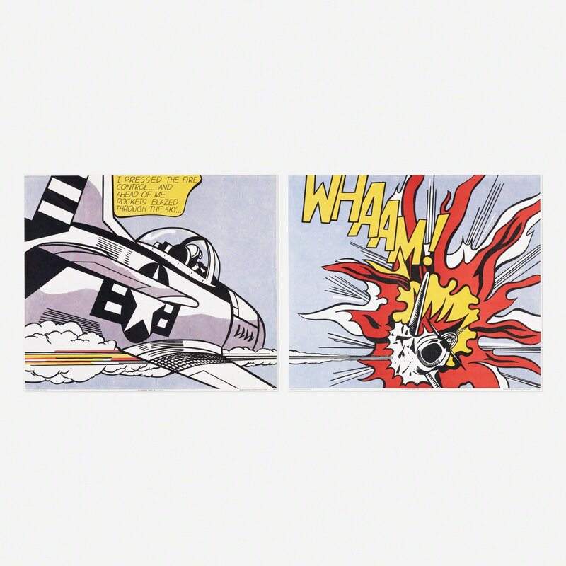 Roy Lichtenstein, ‘WHAAM! poster (diptych)’, 1967, Print, Offset lithograph on Huntsman Superwhite Cartridge paper, Rago/Wright/LAMA/Toomey & Co.