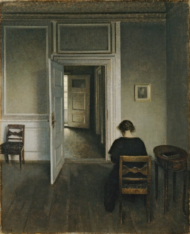 Vilhelm Hammershøi, ‘Interiør, Strandgade 30’, 1906-1908, Painting, Statens Museum for Kunst