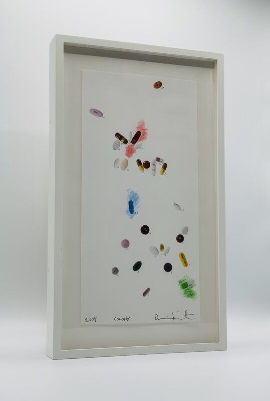 Damien Hirst, ‘Colony Drawing (with numbers)’, 2008, Drawing, Collage or other Work on Paper, Collage, pencil, paper, Artificial Gallery