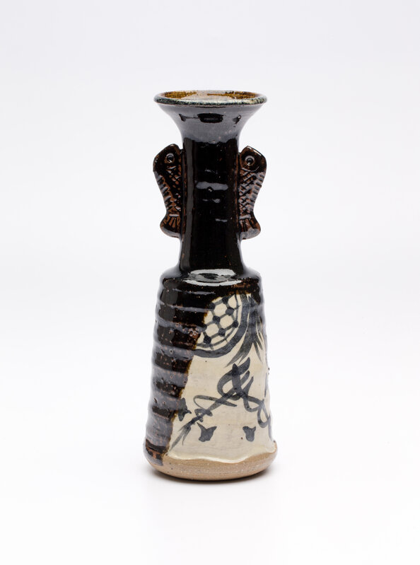 Miraku Kamei XV, ‘Wide mouth flower vase (hanaire), oribe glaze, Takatori style’, N/A, Other, Stoneware, Pucker Gallery