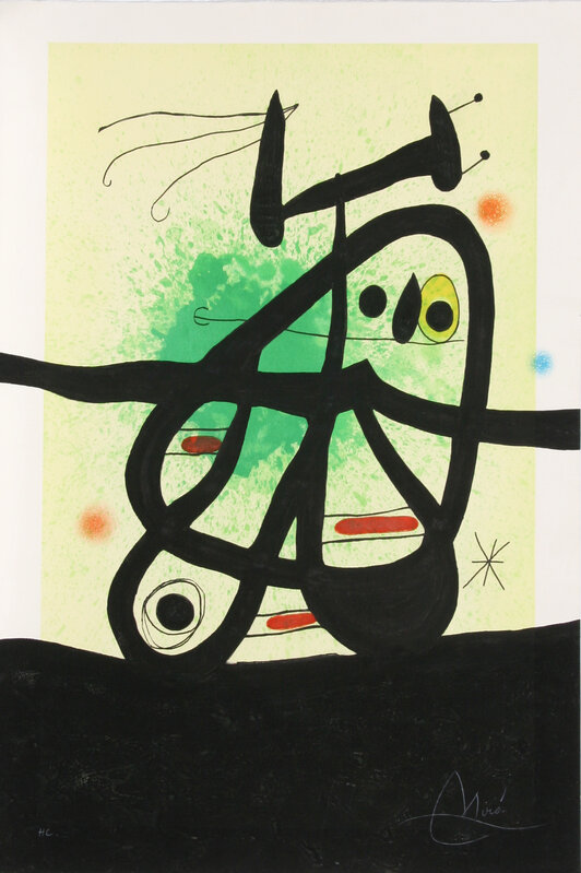 Joan Miró, ‘L’Oiseau Mongol’, 1969, Print, Etching and aquatint in colors with carborundum, on Arches paper, Artsy x Rago/Wright
