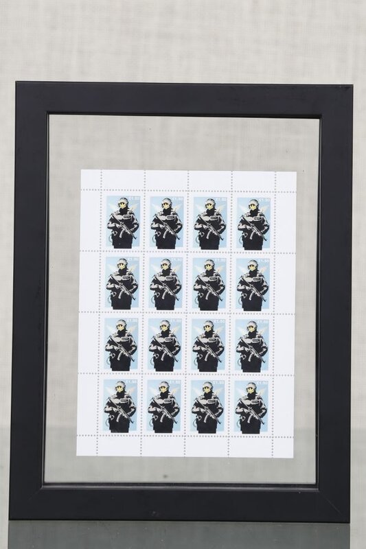 Banksy, ‘Flying copper’, ca. 2010-2017, Print, Printed stamps, NextStreet Gallery