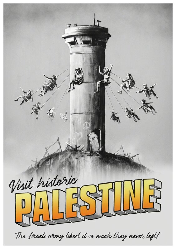 Banksy, ‘Banksy "Walled Off Hotel" Visit Historic Palestine ’, 2019, Print, Lithograph, New Union Gallery