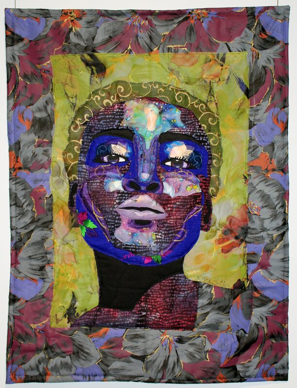 Bisa Butler, ‘Royal from Her Head to Her Toes’, 2016, Mixed Media, South African, Cotton, Chiffon, Organza, Cotton Blended Fabric Quilted and Applique, Richard Beavers Gallery
