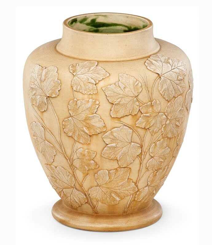Tiffany Studios, ‘Large Favrile pottery vase with gooseberry leaves’, 1904-19, Design/Decorative Art, Rago/Wright/LAMA/Toomey & Co.