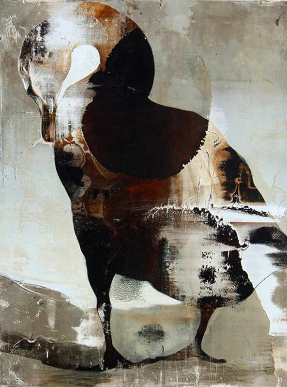 James Griffith, ‘Swan 2’, 2016, Painting, Tar on panel, Craig Krull Gallery