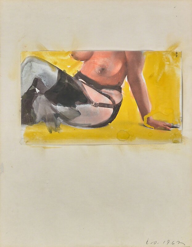 Claes Oldenburg, ‘Untitled (Nude)’, 1962, Drawing, Collage or other Work on Paper, Watercolor, gouache and photograph, Rago/Wright/LAMA/Toomey & Co.