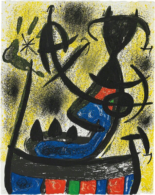 Joan Miró, ‘Il Circulo de piedra (The Circle of Stone): one plate’, 1971, Print, Lithograph in colours, on wove paper, the full sheet., Phillips