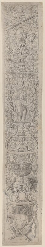 Giovanni Pietro Birago and Zoan Andrea, ‘Ornament Panel: Satyr Holding a Violin’, ca. 1505/1515, Print, Engraving, National Gallery of Art, Washington, D.C.
