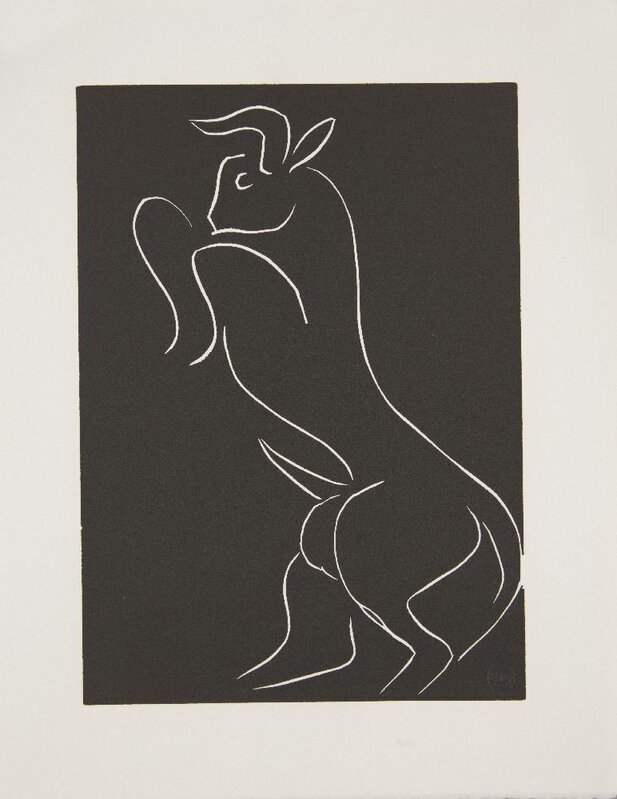 Henri Matisse, ‘Un meuglement different des autres, from Pasiphaé (6)’, Print, Linocut in black and white on wove, Roseberys