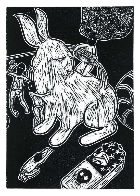 Jan Curious, ‘Chinese Zodiac – Rabbit’, 2015, Print, Relief Print: Woodblock, Hong Kong Open Printshop