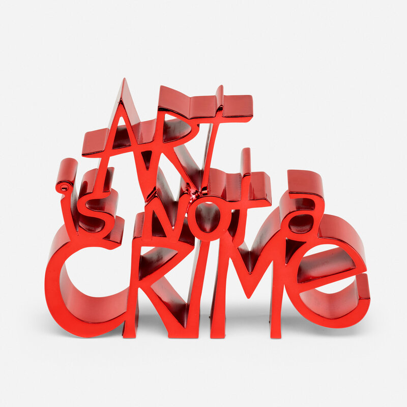 Mr. Brainwash, ‘Art Is Not A Crime (Red)’, 2021, Painting, Hand-painted resin, Rago/Wright/LAMA