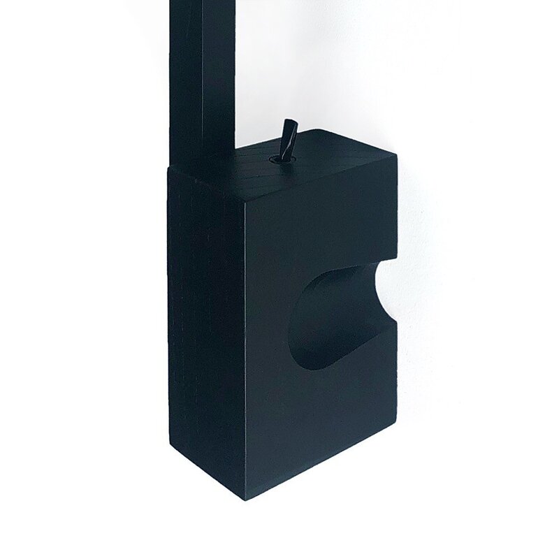 Christien Meindertsma, ‘BULB BULLÉE – F WALL LAMP ELM’, 2020, Design/Decorative Art, Glass, elm wood, matt black stained, Priveekollektie Contemporary Art | Design 