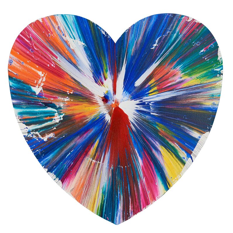 Damien Hirst, ‘Heart Spin Painting (Created at Damien Hirst Spin Workshop)’, 2009, Painting, Acrylic on paper, Rago/Wright/LAMA/Toomey & Co.