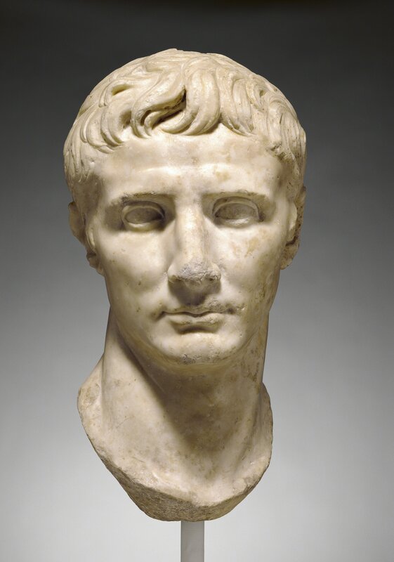 ‘Portrait Head of Augustus’,  25 -1 B.C., Marble, J. Paul Getty Museum