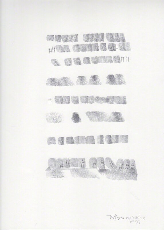 Mirtha Dermisache, ‘Untitled (Text)’, 1997, Drawing, Collage or other Work on Paper, India ink on paper, Henrique Faria Fine Art