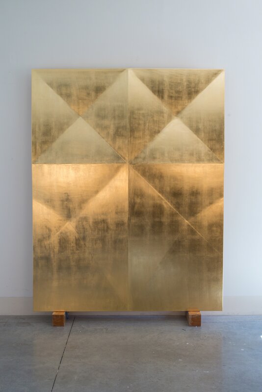 Gonzalo Lebrija, ‘Unfolded Gold: Betria’, 2016, Sculpture, Wood and gold plate, Galerie Laurent Godin