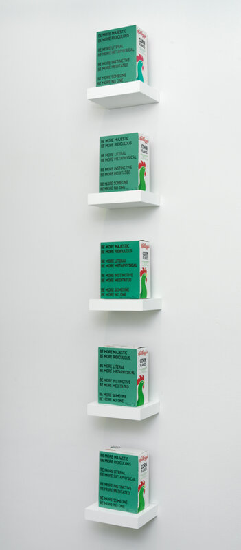 Job Koelewijn, ‘Higher Contradictions (Text on Box)’, 2020, Sculpture, Lasercut Kellog's box, paint, Galerie Fons Welters