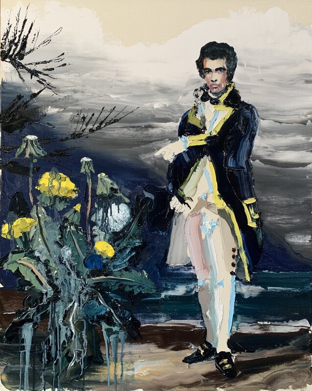 Paul Ryan, ‘Joseph Dandy discovering the Dandelion’, 2019, Painting, Oil on linen, James Makin Gallery
