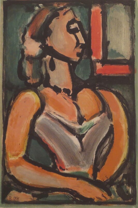Georges Rouault, ‘Femme fiere’, 1938, Print, Aquatint, printed in color on Montval paper, Isselbacher Gallery