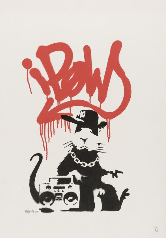 Banksy, ‘Gangsta Rat’, 2004, Print, Screenprint in colours on wove paper, Forum Auctions