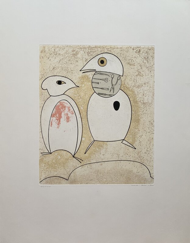 Max Ernst, ‘Au printemps il se pare d’une notion nuptiale importée’, 1975, Print, Etching, aquatint and collage, Galerie Raphael