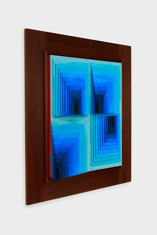 Julian Hoeber, ‘Reclamation Construction’, 2021, Painting, Plywood panels Acrylic on plywood construction with reclaimed old growth redwood artist’s frame plywood strainers and frame, Jessica Silverman