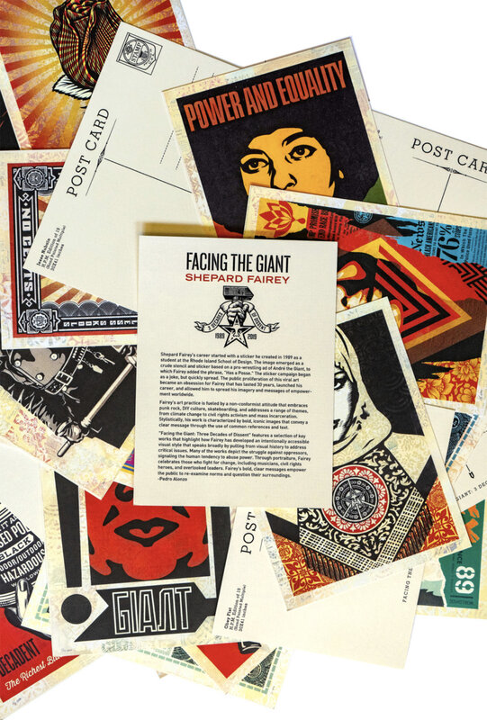 Shepard Fairey, ‘'Facing the Giant' Postcard Box Set’, 2019, Print, Various lithograph prints of some of the artist's most popular works on thick cream cardstock., Signari Gallery