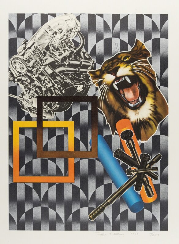 Peter Phillips, ‘Tiger and Engine’, 1971, Print, Photo-lithograph and screenprint in colours, Forum Auctions