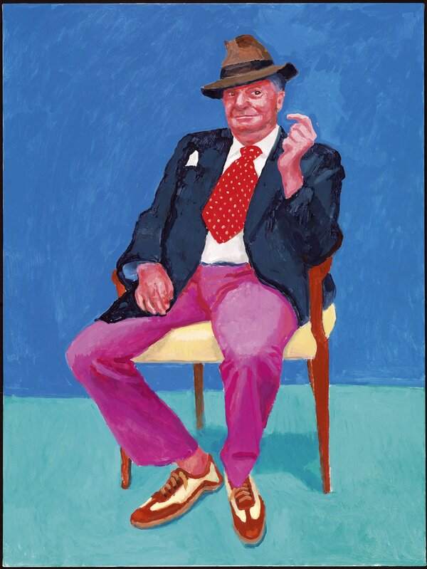 David Hockney, ‘"Barry Humphries, 26th, 27th, 28th March 2015" from "82 Portraits  and 1 Still-Life"’, 2015, Painting, Acrylic on canvas (one of an 82-part work), Guggenheim Museum Bilbao