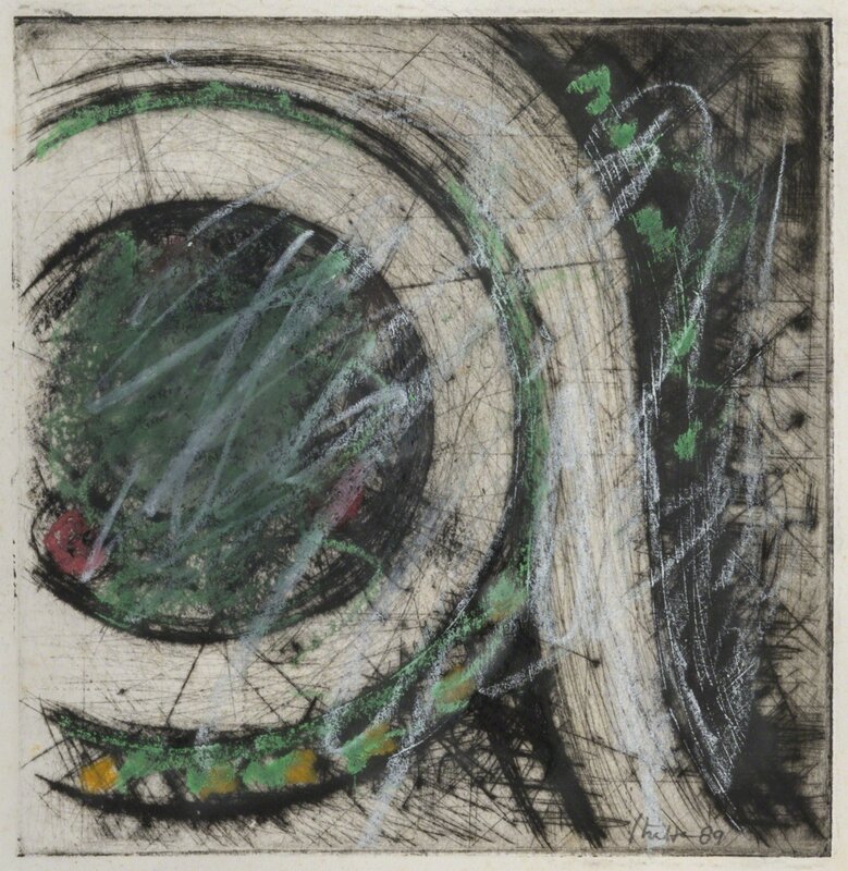 Guido Strazza, ‘Cosmate’, 1989, Print, Mixed media, etching and pastel on paper, ArtRite