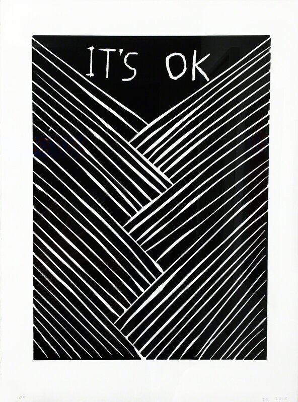 David Shrigley, ‘It's OK’, 2015, Print, Linocut on paper, Hang-Up Gallery