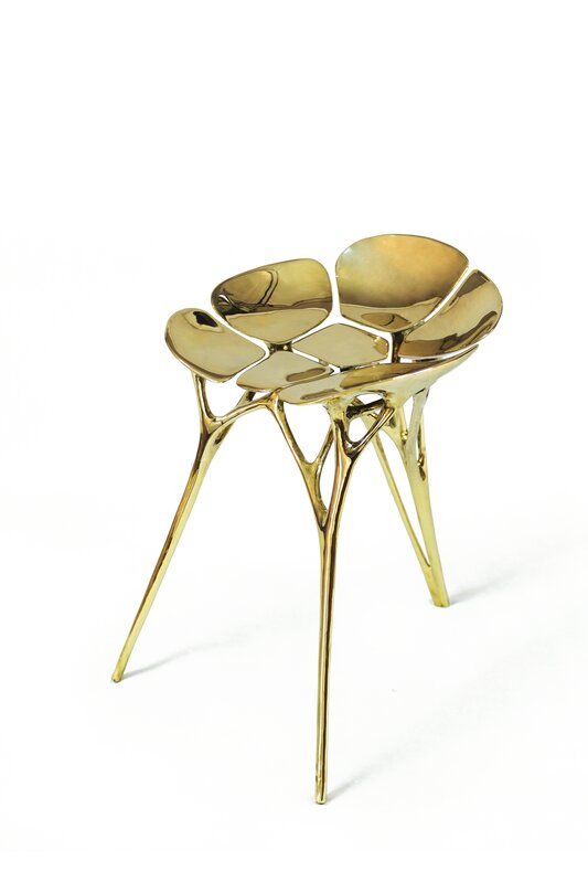 Zhipeng Tan, ‘Lotus Stool’, 2016, Design/Decorative Art, Brass, Gallery All