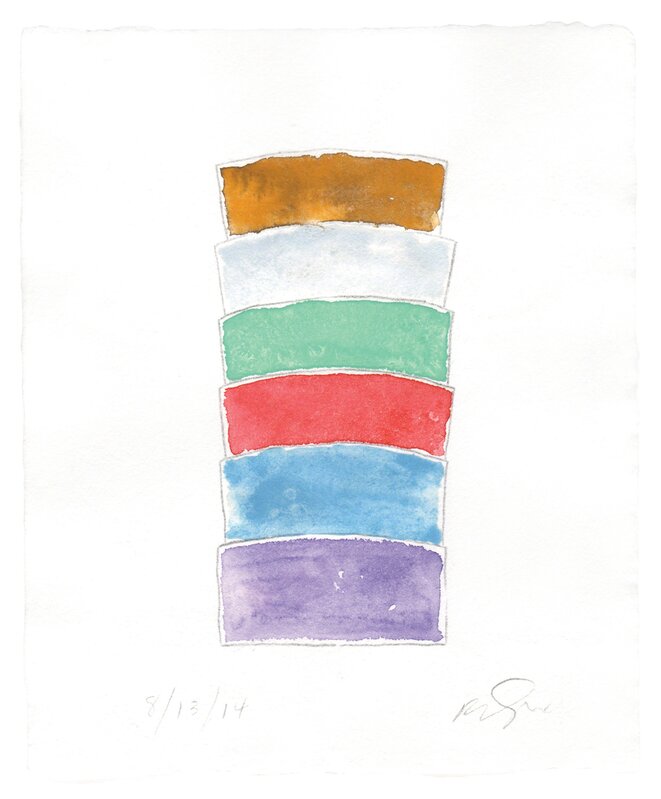 Ron Gorchov, ‘Study for Deneb’, 2014, Drawing, Collage or other Work on Paper, Watercolor on handmade paper, Dieu Donné Benefit Auction